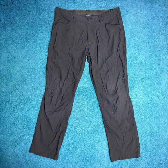 Eddie Bauer Men's Gray Nylon Spandex Stretch Zip Pocket Hiking Pants Size 38 - Picture 1 of 15